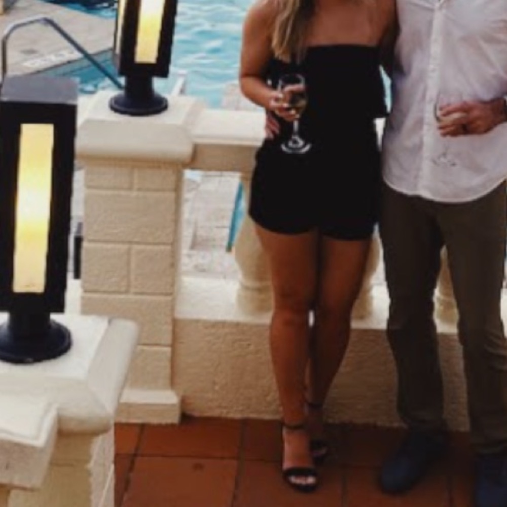 Black shorts jumpsuit